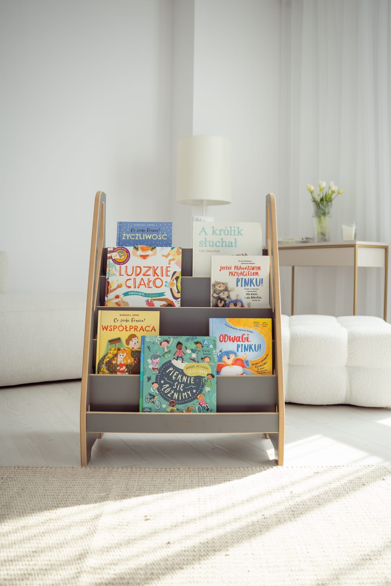 MINI BIBLIOTHÈQUE Montessori - gris