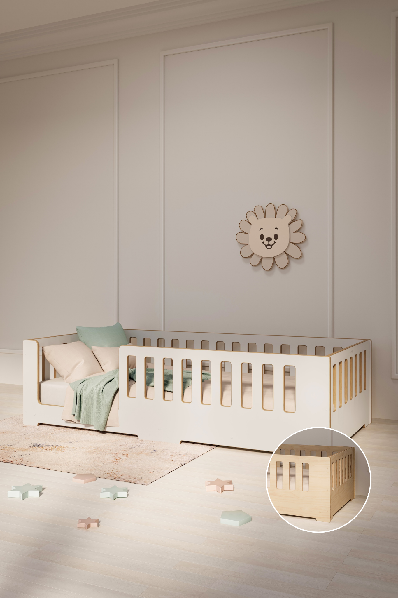 Lit enfant Montessori TWINKLE – différentes VARIANTES